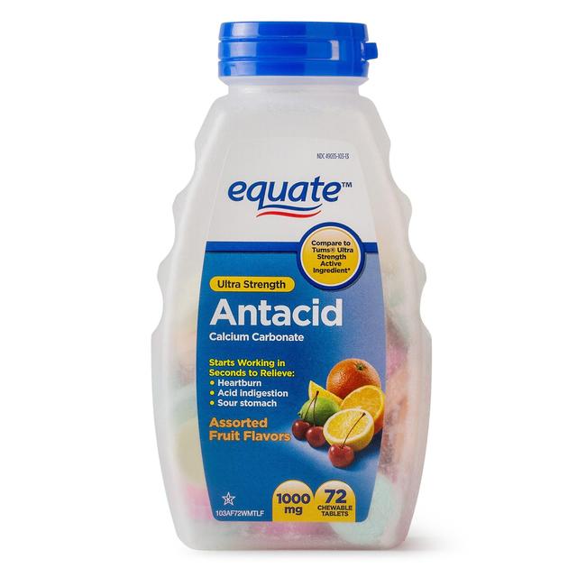 Equate ultra strength antacid chewable fruit tablets, 1000 mg, 72 ct on Productcaster.