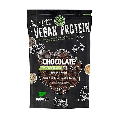 Natures Finest Organic chocolate 63% protein shake 450 g of powder (Chocolate) on Productcaster.