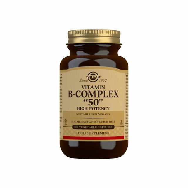 Vitamín B-Complex 50 Solgar Complex s vysokou účinnosťou 100 Kapsuly Rastlinné kapsuly on Productcaster.