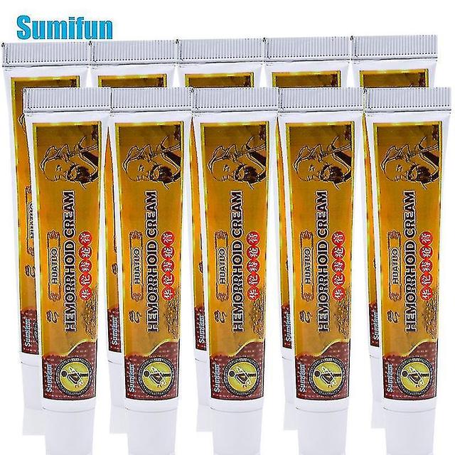 christina show 10pcs Huatuo Hemorrhoids Ointment Internal External Piles Anal Fissure Swelling Pain Relief Cream Ch on Productcaster.