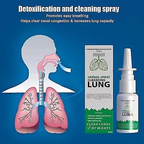 5szt Lung Detox Herbal Cleanser Spray dla palaczy Wyczyść przekrwienie błony śluzowej nosa 20ml on Productcaster.