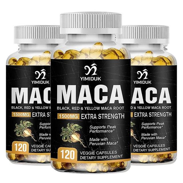 Eccpp Maca Capsules L-arginine, Ginseng Blend Supplement To Help Enhance Desire, Performance, Stamina, Energy 3 Bottles 60 PCS on Productcaster.