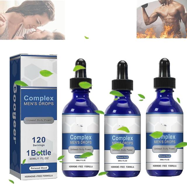 Gaoxing Complex Men's Drops, 30ml Complex Mens Drops, Complex Drops For Men, Inhibitor Supplement Drops, Secret Happy Drops For Strong Men 3pcs on Productcaster.