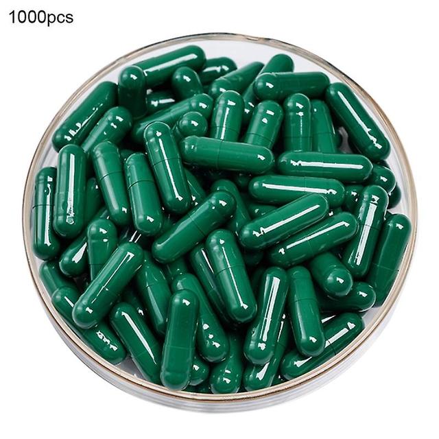 1000pcs Transparent Hollow Gelatin Empty Separated Medical Powder Capsule Shells Kaesi Dark Green on Productcaster.