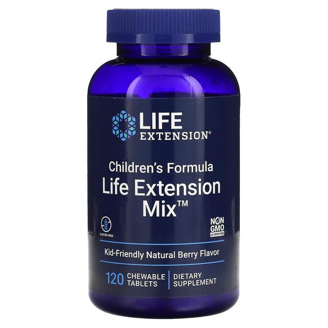 Life Extension, Børneformel, Life Extension Mix, Naturlig bær, 120 tyggetabletter on Productcaster.