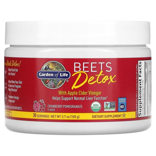 Garden of Life, Beets Detox with Apple Cider Vinegar, Cranberry Pomegranate, 3.7 oz (105 g) on Productcaster.