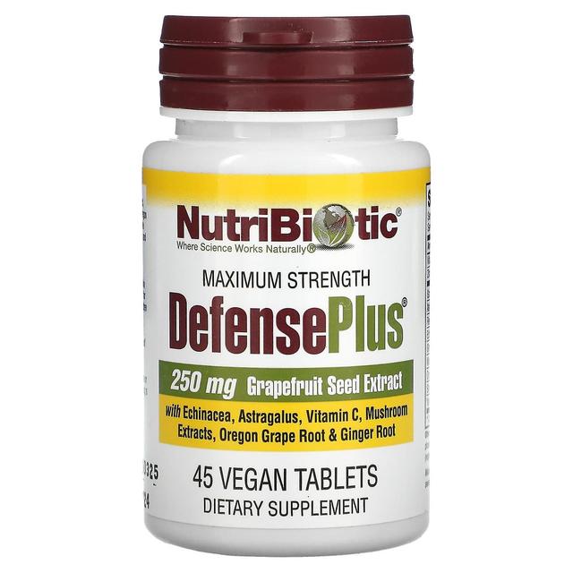 NutriBiotic, DefensePlus, Maksymalna siła, 45 tabletek wegańskich on Productcaster.