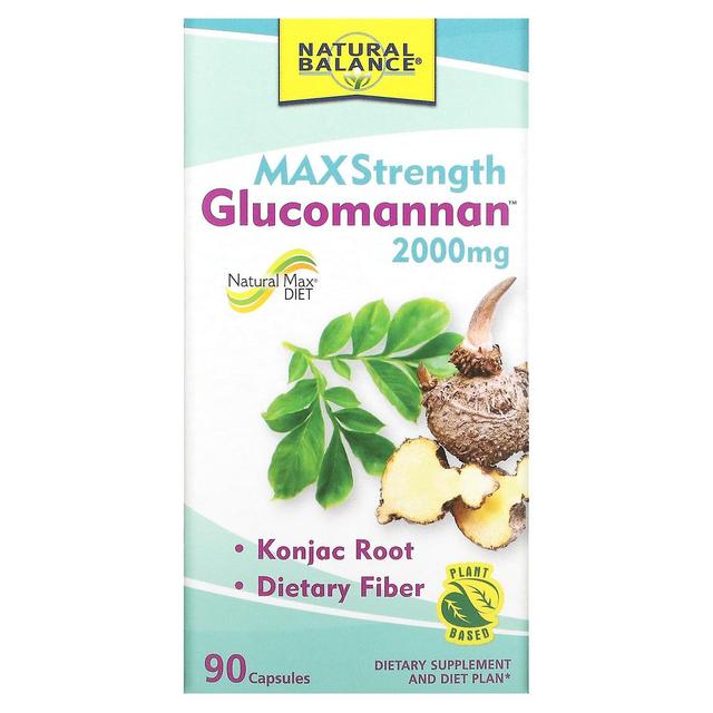 Natural Balance Naturalna równowaga, Glukomannan, Maksymalna wytrzymałość, 666 mg, 90 Kapsułki on Productcaster.