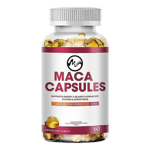 Guoguo Maca Root 500mg With Ashwagandha Serving Capsules Peruvian Pure Gelatinized Supports Reproductive Health Natural Energizer 60 capsules on Productcaster.