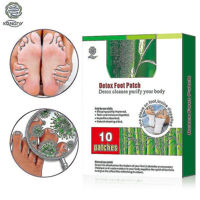 Soins de santé 10 pièces = boîte Vinaigre de bambou Detox Patch de pied Adhésif Detox Coussinets pour les pieds Améliorer la qualité du sommeil Plâ... on Productcaster.