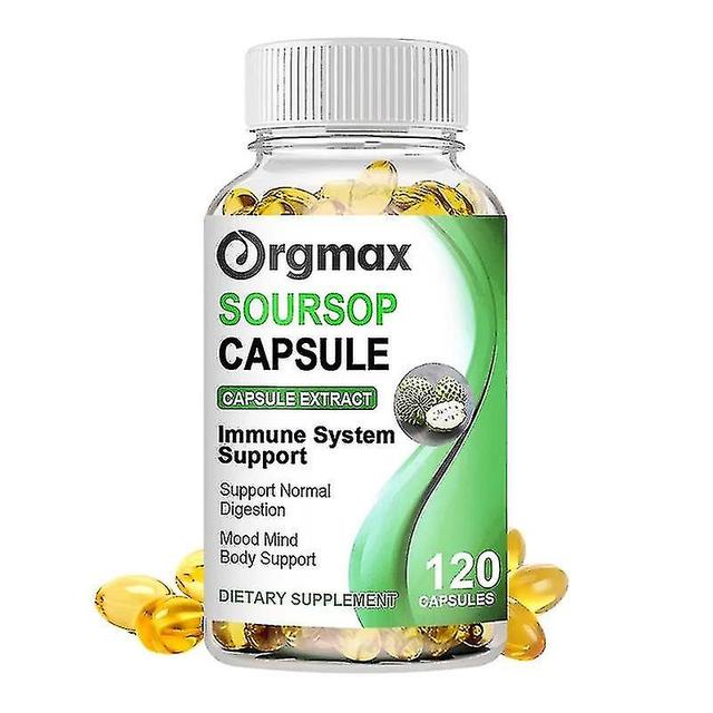 Gggz Orgmax Cápsulas De Guanábana Con Vitamina C Para Antiinflamatorio Antioxidante Mejorar la Salud Digestiva Inmune Envío Gratis Para Adultos 120pcs on Productcaster.