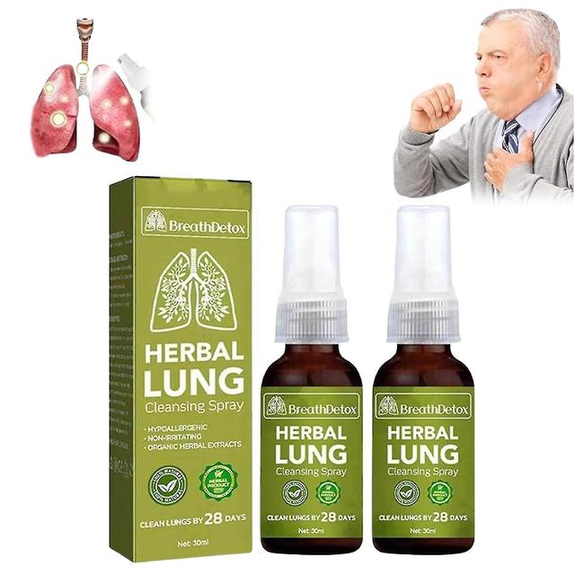 BreathDetox Kruiden Longreinigingsspray, Natuurlijke Kruiden Longessentie, Kruiden Longreiniging Mist, Breathdetox Kruidenspray (1 stuks) 2pcs on Productcaster.