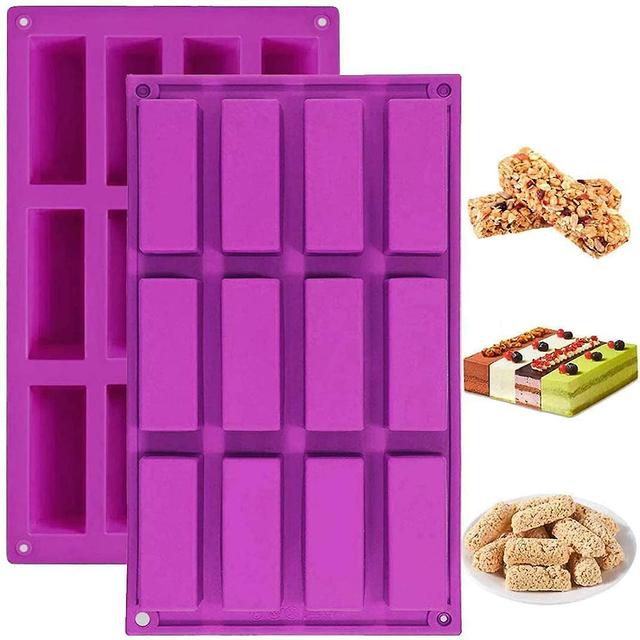 12 Cavity Narrow Silicone Rectangle Mold / Mold / Protein Bar Mold / Energy Bar Maker Caramel Bread Bread Muffin Brownies Cornbread Cheesecake Pudding on Productcaster.