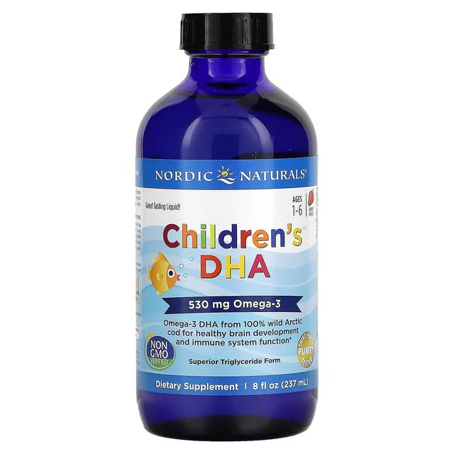 Nordic Naturals, Barnens DHA, åldrarna 1-6, Jordgubbe, 530 mg, 8 fl oz (237 ml) on Productcaster.