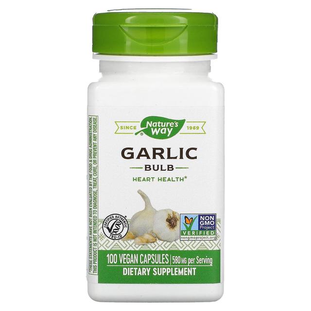 Nature's Way, Garlic Bulb, 580 mg, 100 Vegan Capsules on Productcaster.