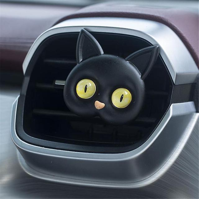 Car Air Outlet Perfume Creative Three-dimensional Bright Eye Cat Cute Two-color Pupil Kitten Car Interior Fragrance Accessories on Productcaster.