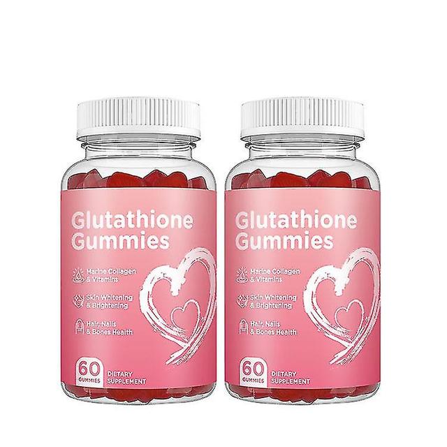 2 Pack Glutathione Capsules Collagen Antioxidant L-glutathione Gummies Skin Whitening on Productcaster.