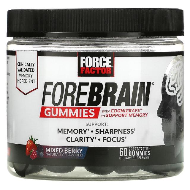 Force Factor Fator de Força, Gummies do Prosencéfalo, Suporte de Memória, Berry Misto, 60 Gummies on Productcaster.