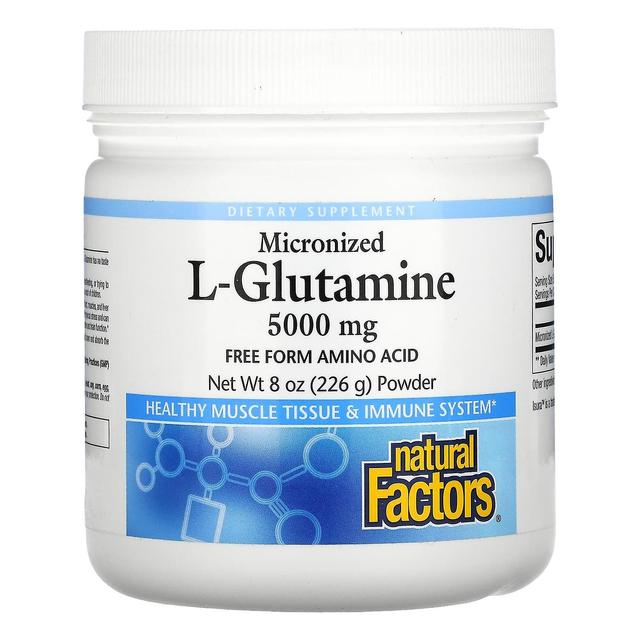 Natural Factors, Micronized L-Glutamine Powder, 5,000 mg , 8 oz (226 g) on Productcaster.