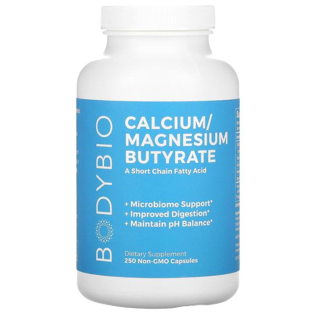 BodyBio, Calcium/ Magnesium Butyrate, 250 Non-GMO Capsules on Productcaster.