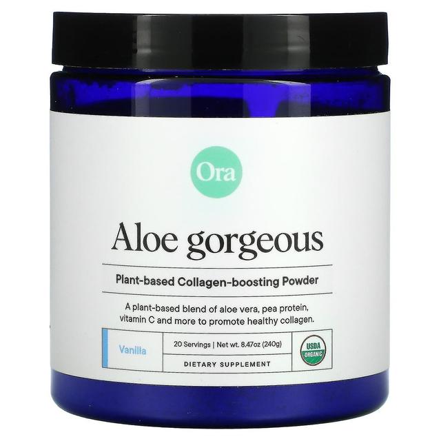 Ora, Aloe Gorgeous, Plant-Based Collagen-Boosting Powder, Vanilla , 8.47 oz (240 g) on Productcaster.