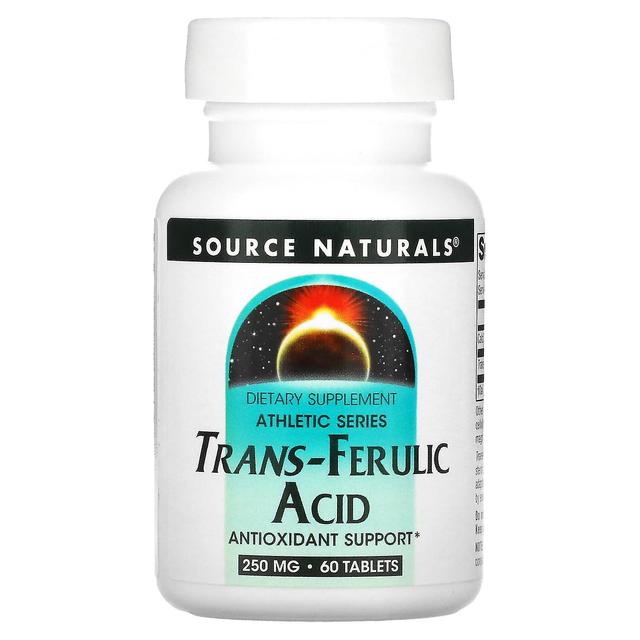 Source Naturals Lähde Naturals, urheilusarja, transferulihappo, 250 mg, 60 tablettia on Productcaster.