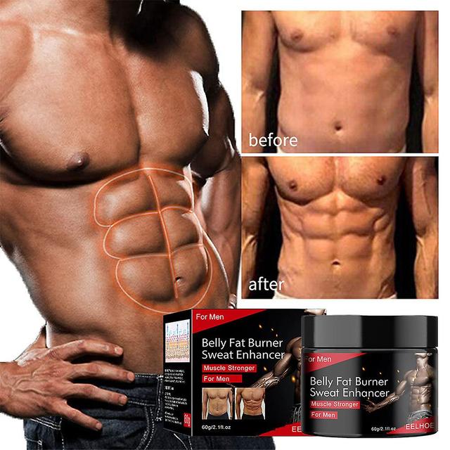 Kpaloft 60g Men Belly Fat Burner Sweat Enhancer Muscle Stronger Abdominal Muscle Cream 2PCS on Productcaster.