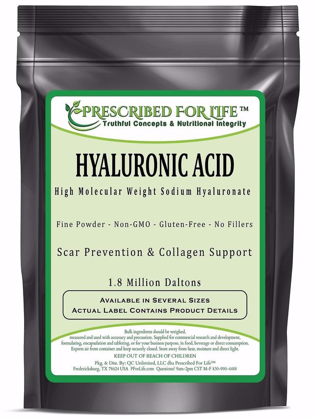 Prescribed For Life Hyaluronic Acid - Natural Food Grade Sodium Hyaluronate (HA) Powder - High Molecular Weight 1.8 mil Daltons 4 oz (113 g) on Productcaster.