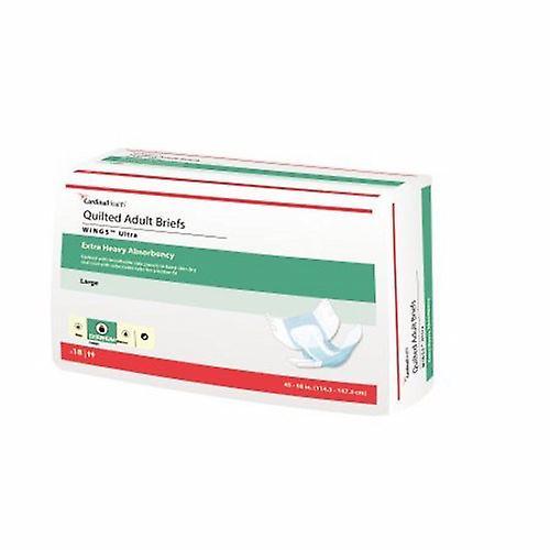 Cardinal Unisex Adult Incontinence Brief Wings Ultra Tab Closure Large Disposable Heavy Absorbency, Count of 72 (Pack of 1) on Productcaster.