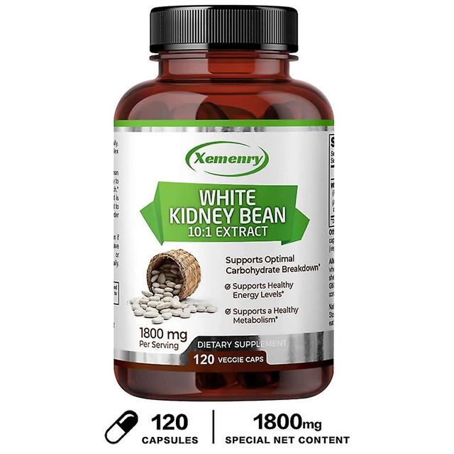 Vorallme All Natural White Kidney Bean Extract, Vegetarian Capsules, 18,000 Mg Potent 10:1 Extract, 100% Vegan, Non-gmo 120 capsules on Productcaster.