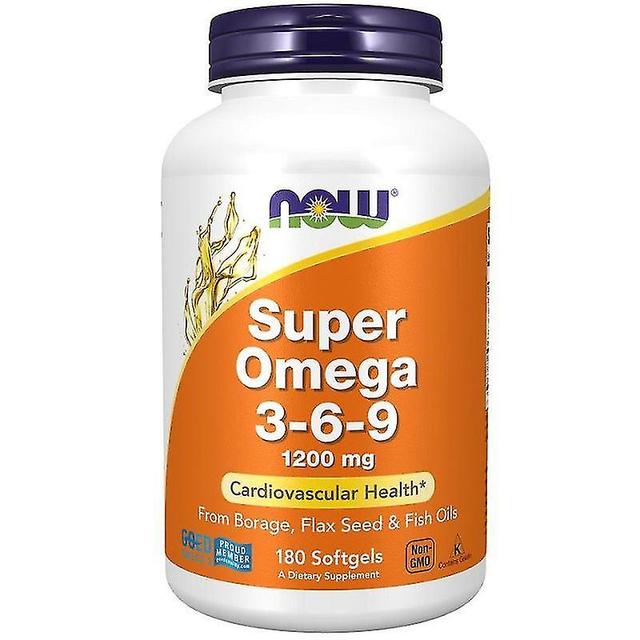 Brand Now Foods Super Omega 3-6-9 1200mg Kapsułki żelowe (180) - Zdrowie serca, Wsparcie immunologiczne, Suplement diety on Productcaster.