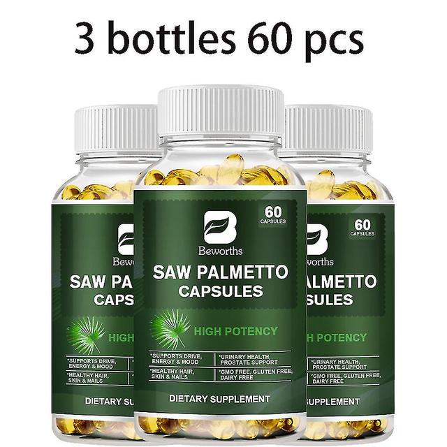 Guoguo Saw Palmetto Capsules Help Prostate Health Prevent Dht Hair Loss Enhance Hair Growth Supplements Support Urinary Tract Health 3bottles 60 pcs on Productcaster.