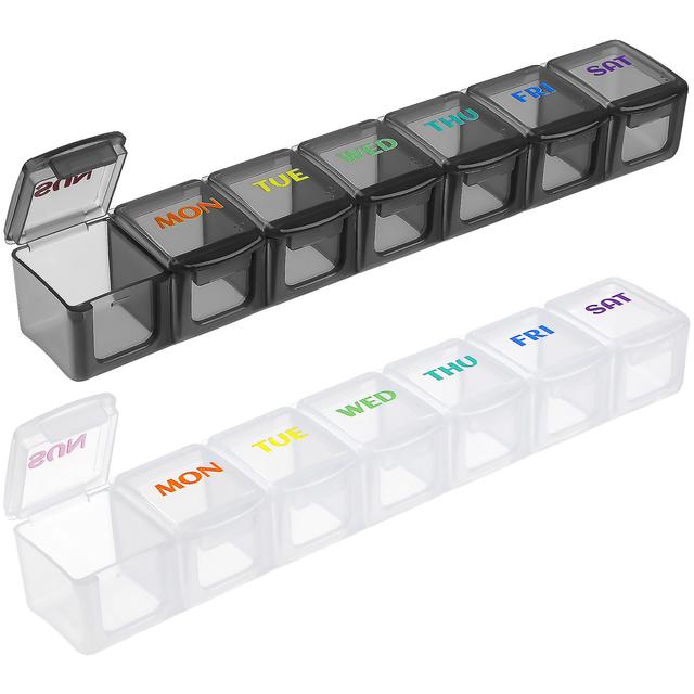 Toyvian 2pcs Pills Box Large Weekly Pills Container Organizer Vitamin Medicine Case For Travel on Productcaster.