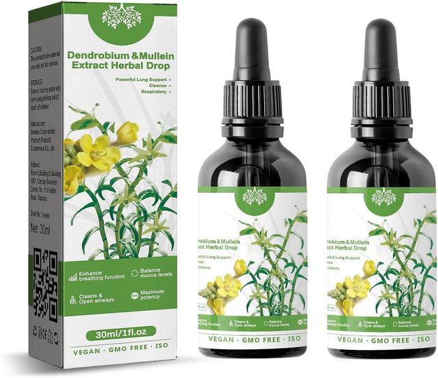 Dendrobium & Mullein Extract Herbal Drops - Powerful Lung Support (2pcs) on Productcaster.