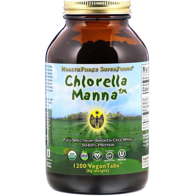 HealthForce Superfoods, Chlorella Manna, 1200 VeganTabs on Productcaster.