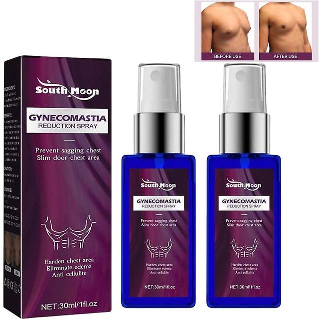 2pcs Gynecomastia Reduction Spray,gynecomastia Reduction Cellulite Spray, Chest Area Belly Fat Remover on Productcaster.