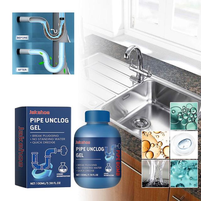 Flye Sewer Unclogging Agent Efficiently Dissolve Pipe Blockage Powerful Floor -blocking Liquid Agent 100ml FLYE3750 Blue Free Size on Productcaster.