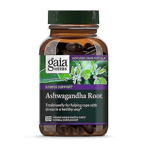 Gaia herbs ashwagandha root, for stress relief, immune support, balanced energy levels and mood support, vegan liquid capsules, 120 count pure and nat on Productcaster.