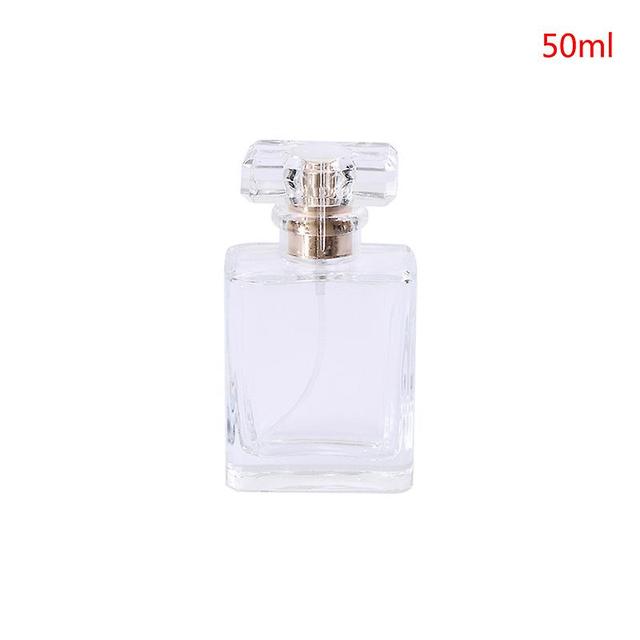 Unbrand Thick Glass Refillable Perfume Bottle Sprayer Pump Perfume Bottles Container White 50ml on Productcaster.