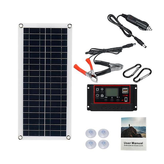 Monocrystalline Solar Kit Portable Bendable Off-grid Charger For Camping Tent Car With 10A Controller on Productcaster.