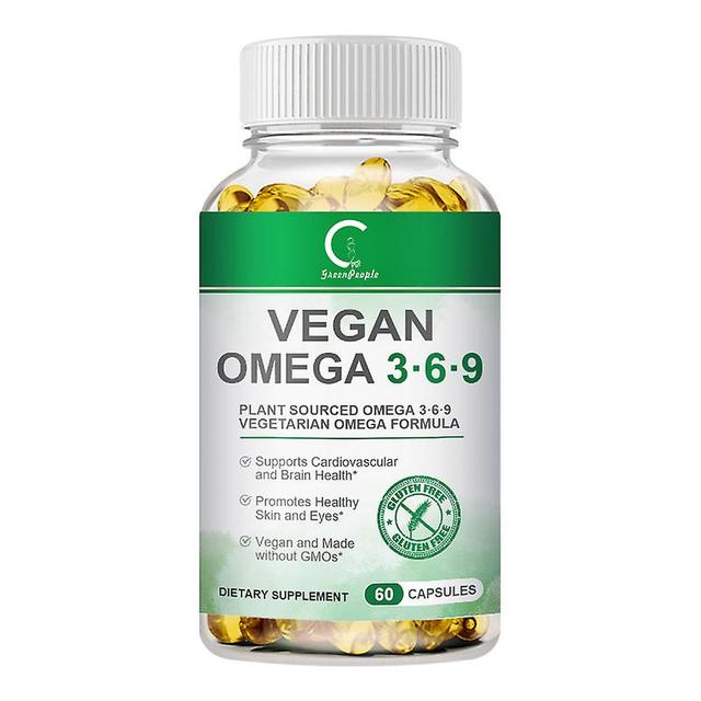 Vorallme Algae Oil Anti-aging Omega 3-6-9 Capsule Vegan And Vegetarian Omeg Brain Care Halal Food For Elderly People 60pcs on Productcaster.