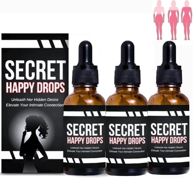 Secret Happy Drops, Oral Drops, Happy Hormones Drops, Oral Drops Women & Men, Enhancing Sensitivity 3Pcs on Productcaster.