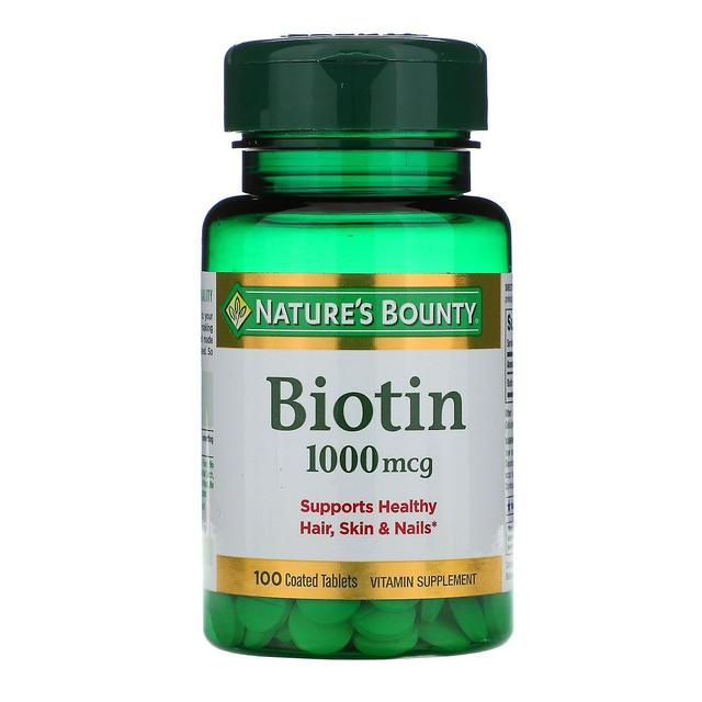 Natures Bounty Nature's Bounty, Biotin, 1,000 mcg, 100 Coated Tablets on Productcaster.