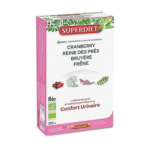 Super Diet Organic Urinary Comfort Quartet: Cranberry, Reine Des Près, Heather, Ash 20 ampoules on Productcaster.