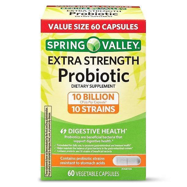 Spring valley extra strength probiotic vegetable capsules, 60 capsules on Productcaster.