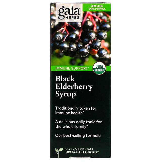 Gaia Herbs Gaia Erbe, Sciroppo di Sambuco Nero, 5.4 fl oz (160 ml) on Productcaster.