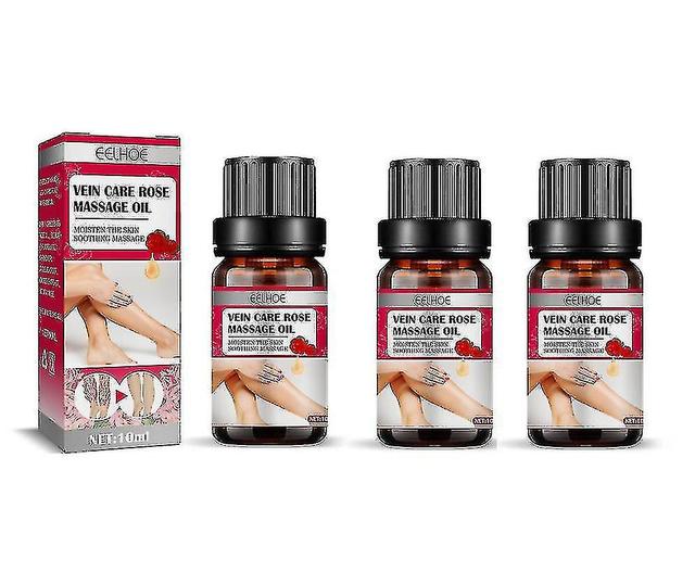 Aoui Eelhoe Rose Vein Care Essential Oil Red Blood Thread Repair Earthworm Leg Blue Tendon Bulge Relieve Pain Repair 3pcs on Productcaster.