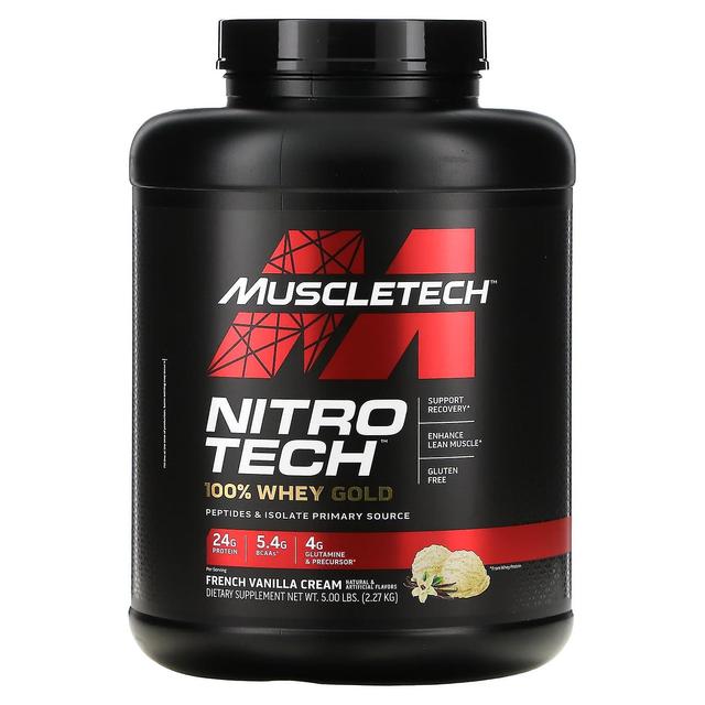 MuscleTech, Nitro Tech, 100% vassleguld, fransk vaniljkräm, 5 lbs (2.27 kg) on Productcaster.