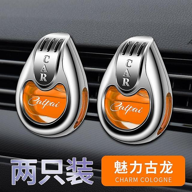 Bil Air Freshener Fragrance Car Interior Air Vent Creative Diffuser Varig vedhæng aromaterapi For Auto Smell Parfume Duft 2pc 02 luftfrisker on Productcaster.