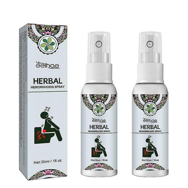 2kpl Terveys Ihonhoito Natural Herbal Hemorrhoid hoito Sisäiset paalut Ulkoinen peräaukon halkeama Anaali Relief Spray eteeriset öljyt on Productcaster.